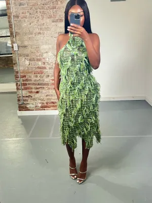 “Peacock” Fringe dress