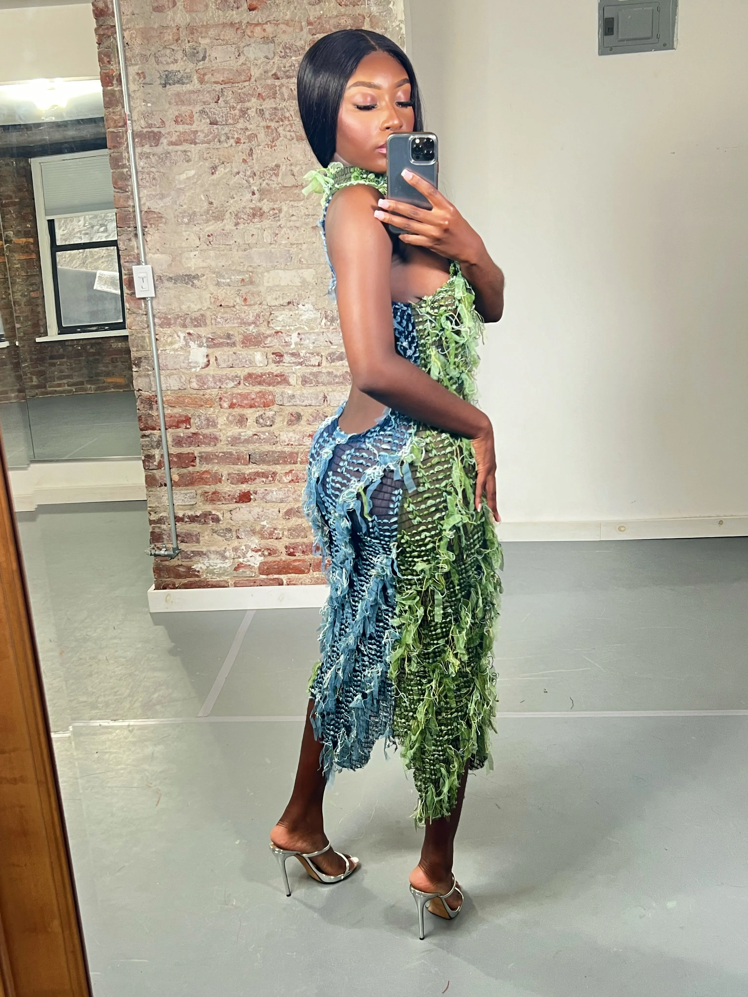 “Peacock” Fringe dress
