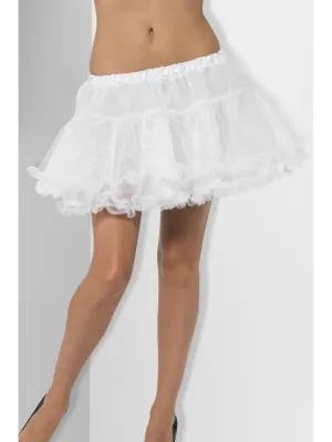 Petticoat Short White Tulle Double Layer Satin Lined Petticoat