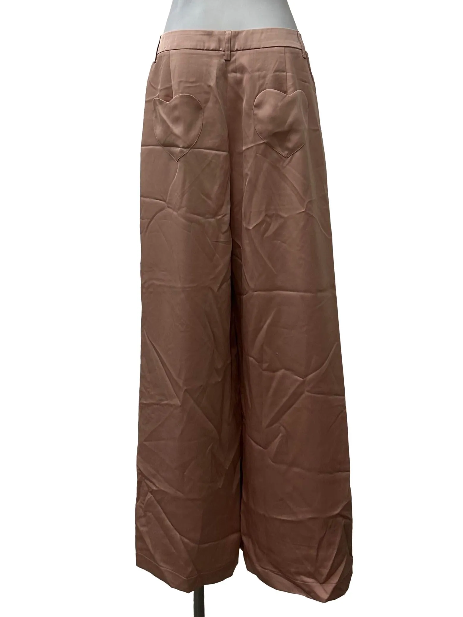 Pink Bum Hearts Satin Pants