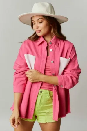 Pink Slot Machine Sequin Patch Jacket