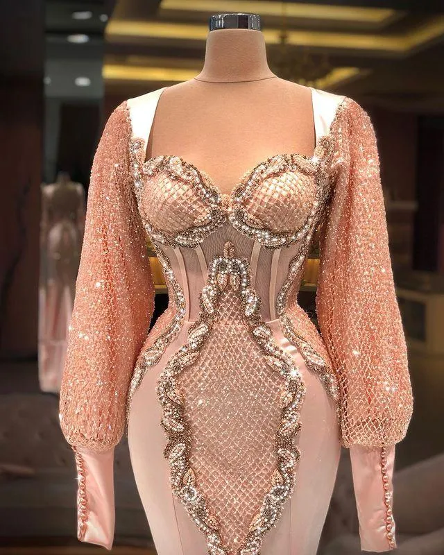 Plus Size Arabic Mermaid Sexy Evening Dresses