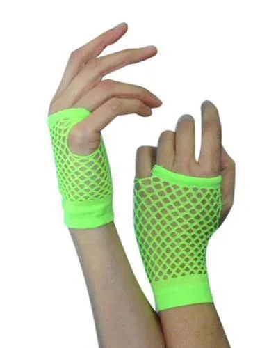 Punk Short 1980's Fishnet Gloves