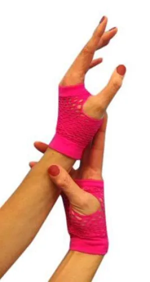 Punk Short 1980's Fishnet Gloves