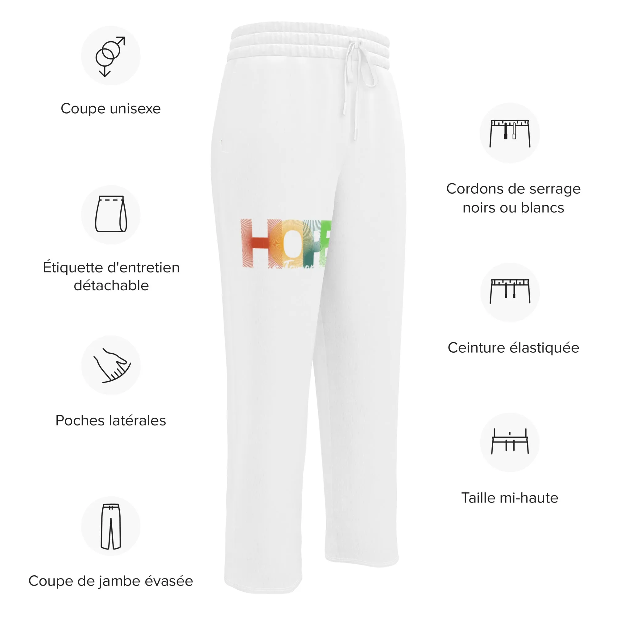 "Hope For Tomorrow" Recycled Wide-leg joggers
