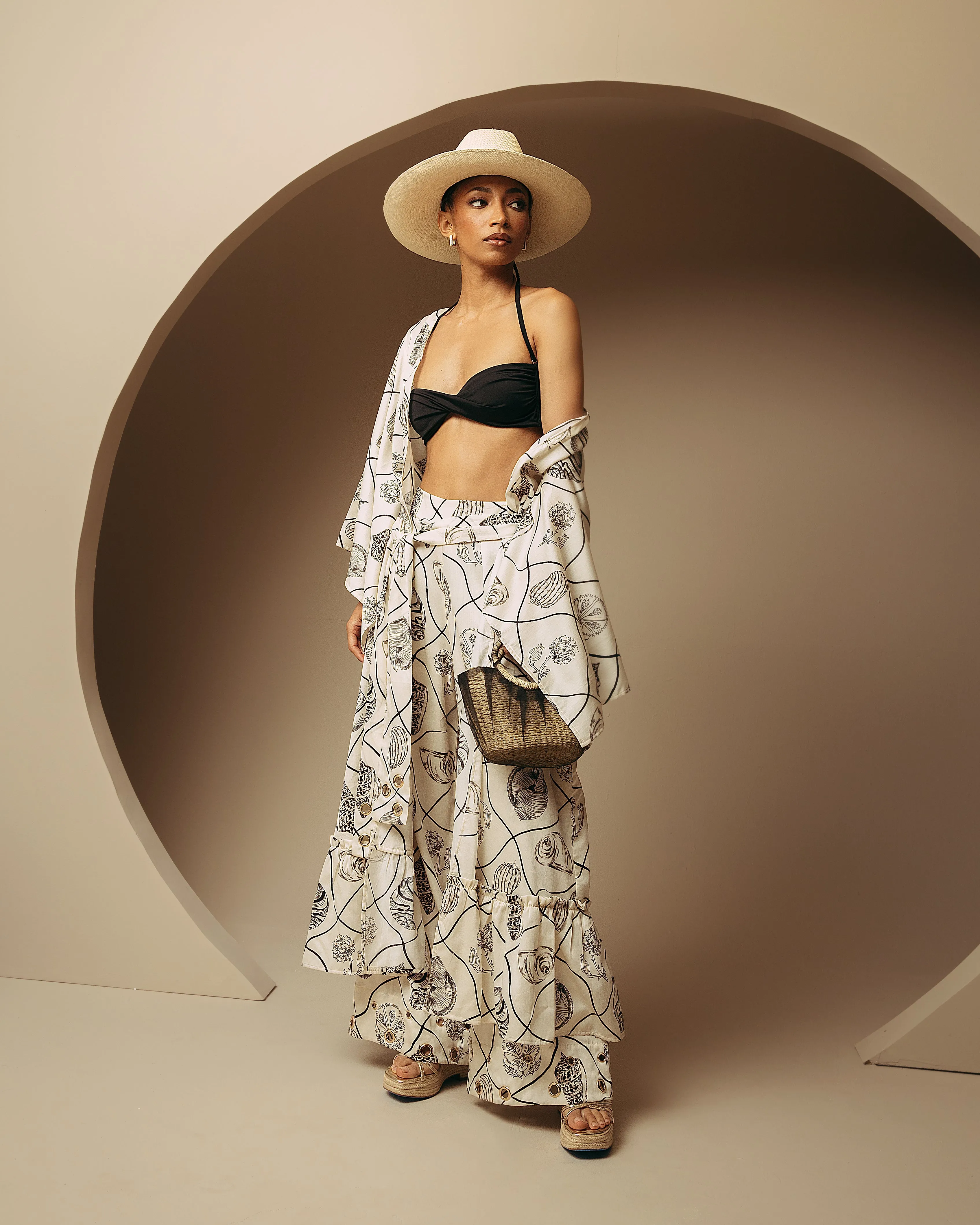 Raprt Seashll Cttn/satin Pants