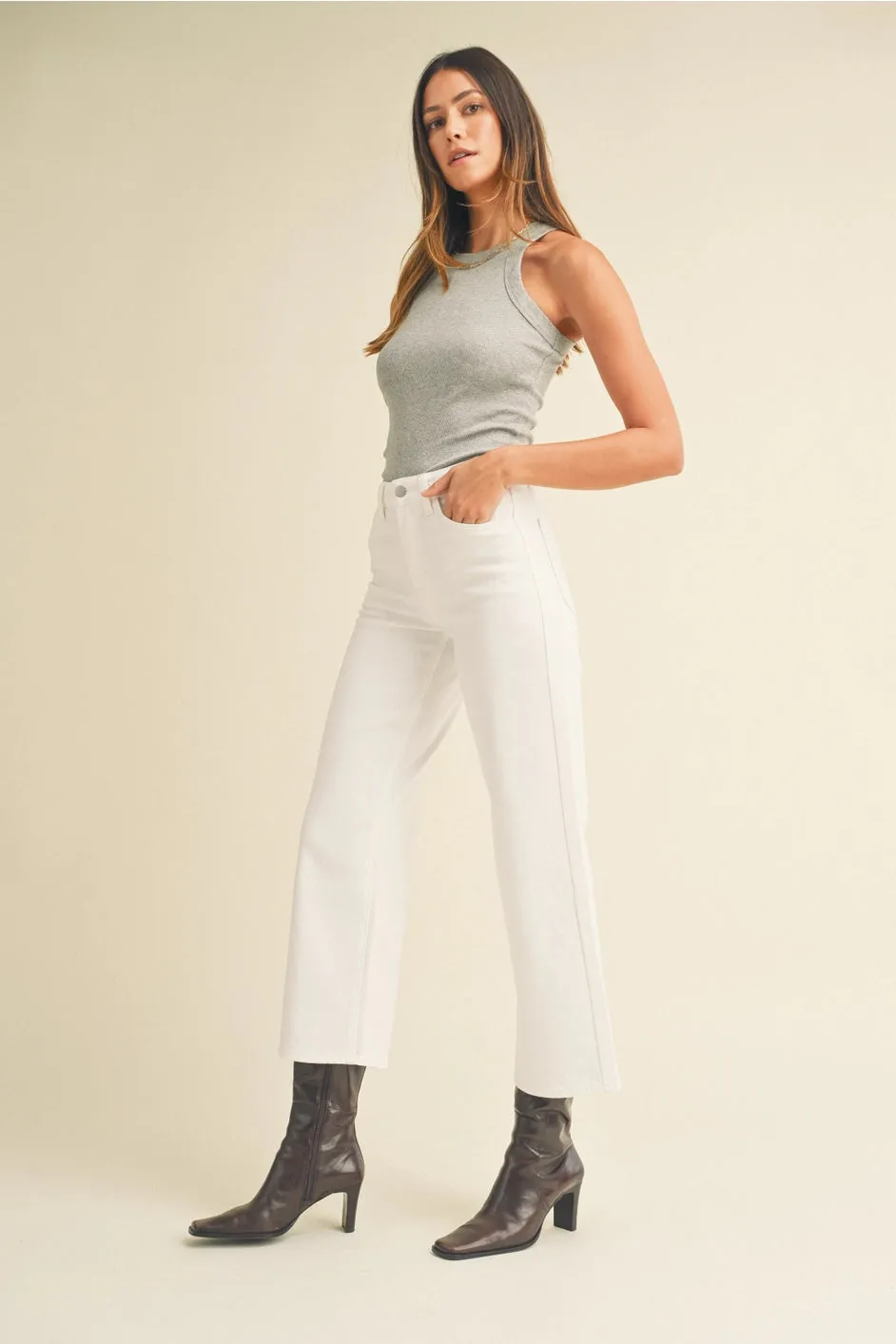 REAGAN SLIM WIDE LEG DENIM -JBD
