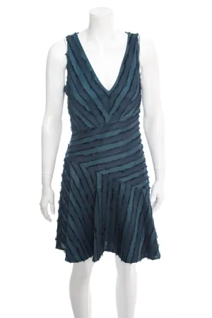 Rebecca Taylor Green Sleeveless Fringe Dress SZ 0 NWT
