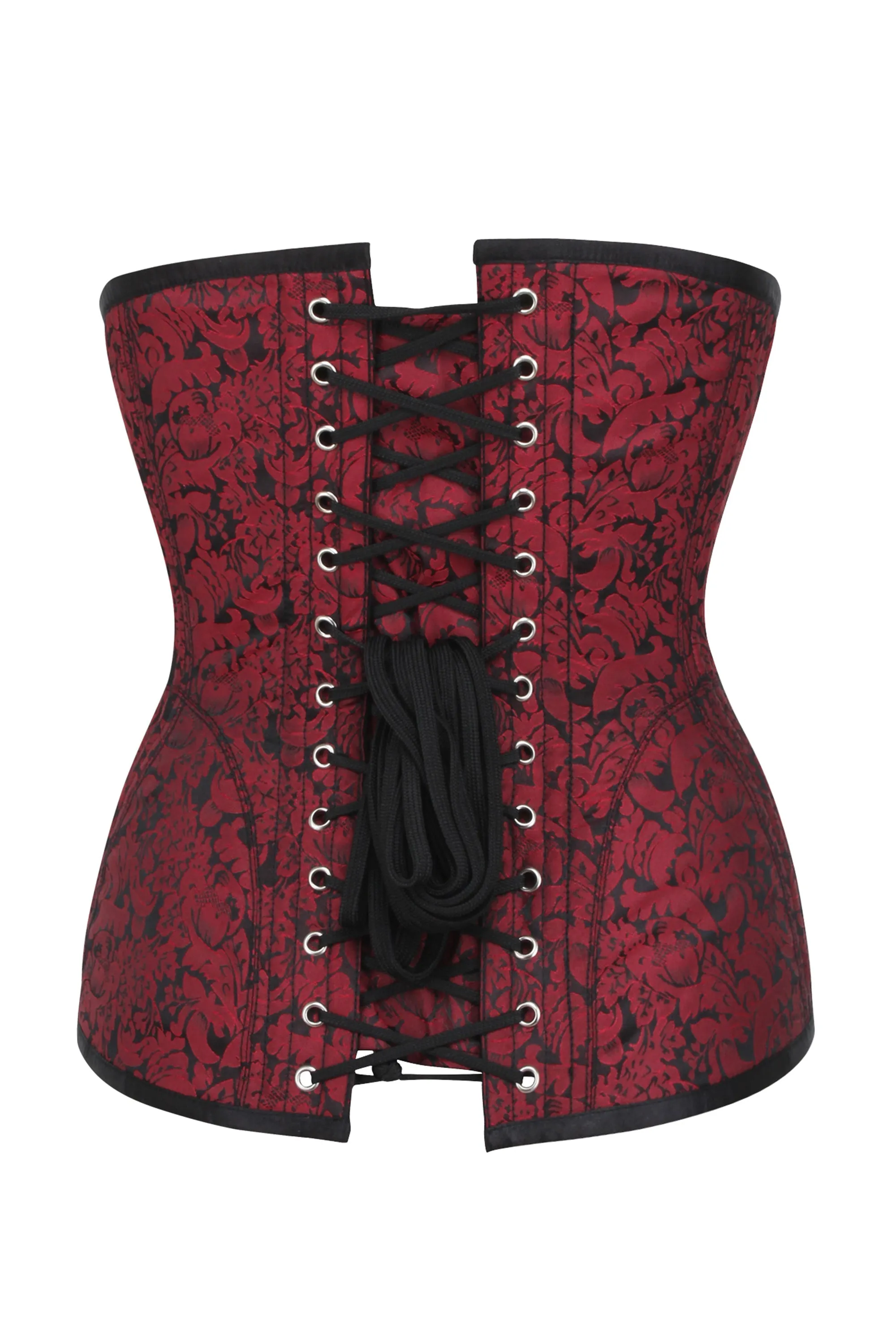 Red and Black Brocade Underbust