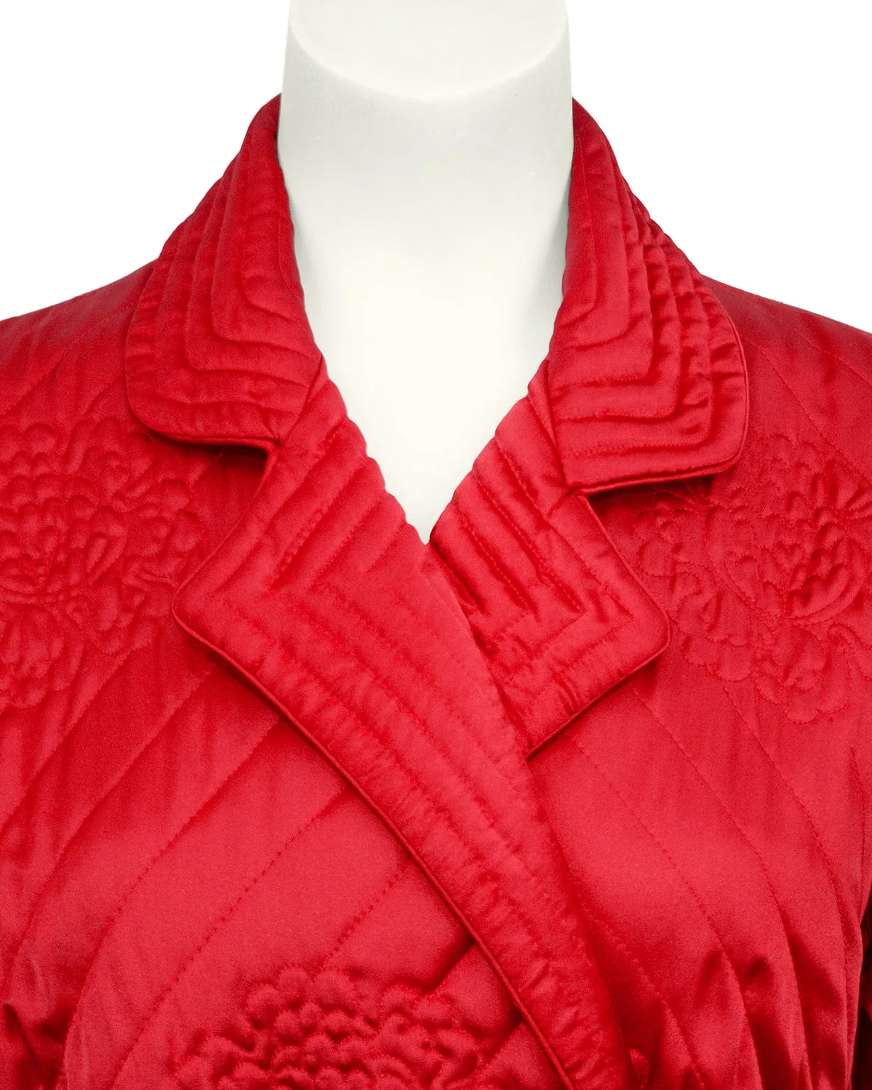 Red Quilted Lounge Robe
