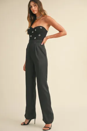 Rhinestone Applique Jumpsuit