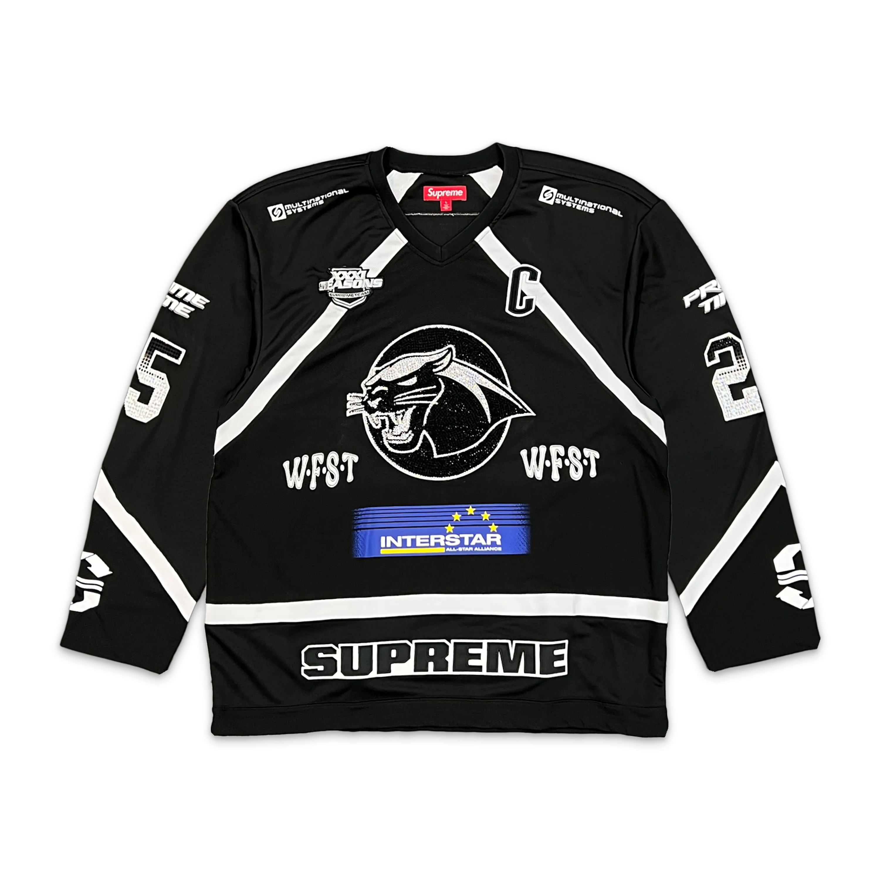 Rhinestone Hockey Jersey "Black"