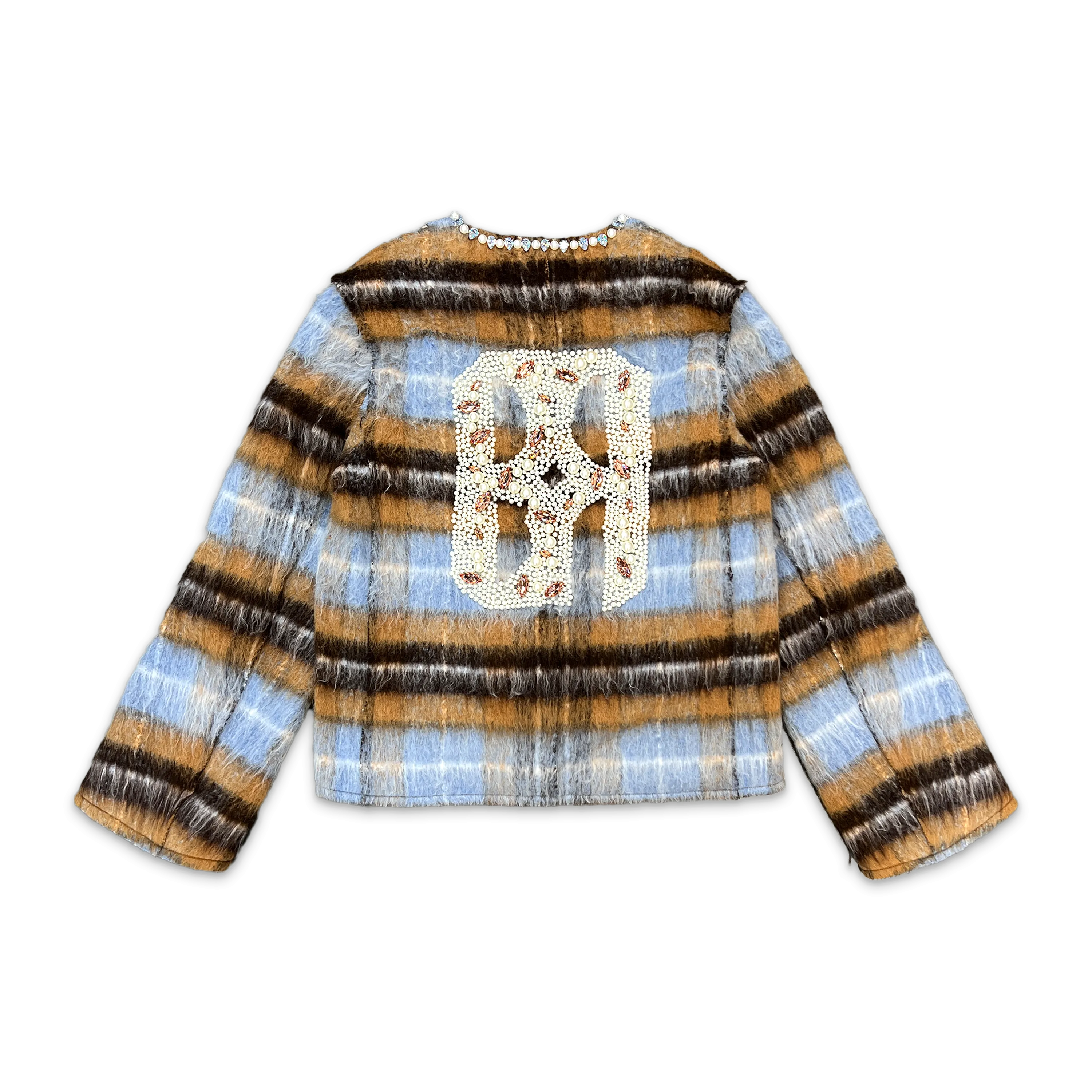 Rhinestone Mohair Jacket "Blue"
