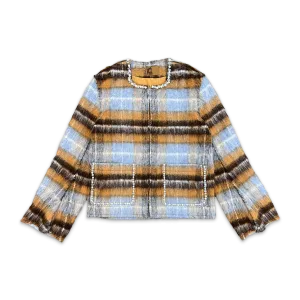 Rhinestone Mohair Jacket "Blue"