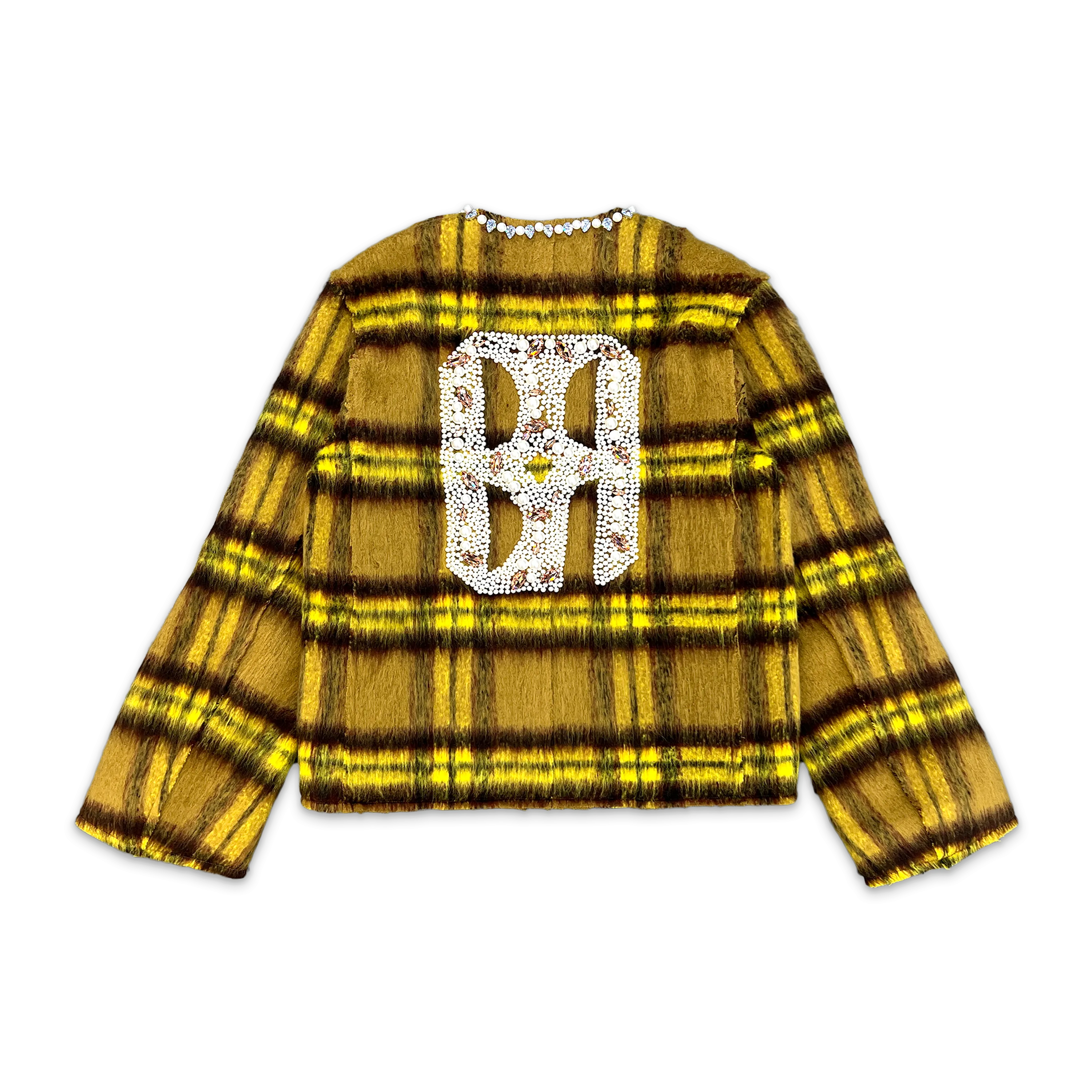 Rhinestone Mohair Jacket "Yellow"