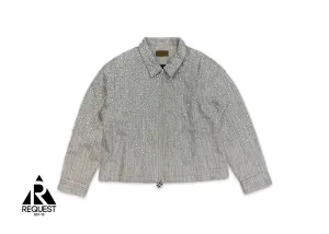 Rhinestone Zipper Jacket "Grey"