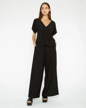 Ripley Rader Black Satin Crepe Yacht Pant