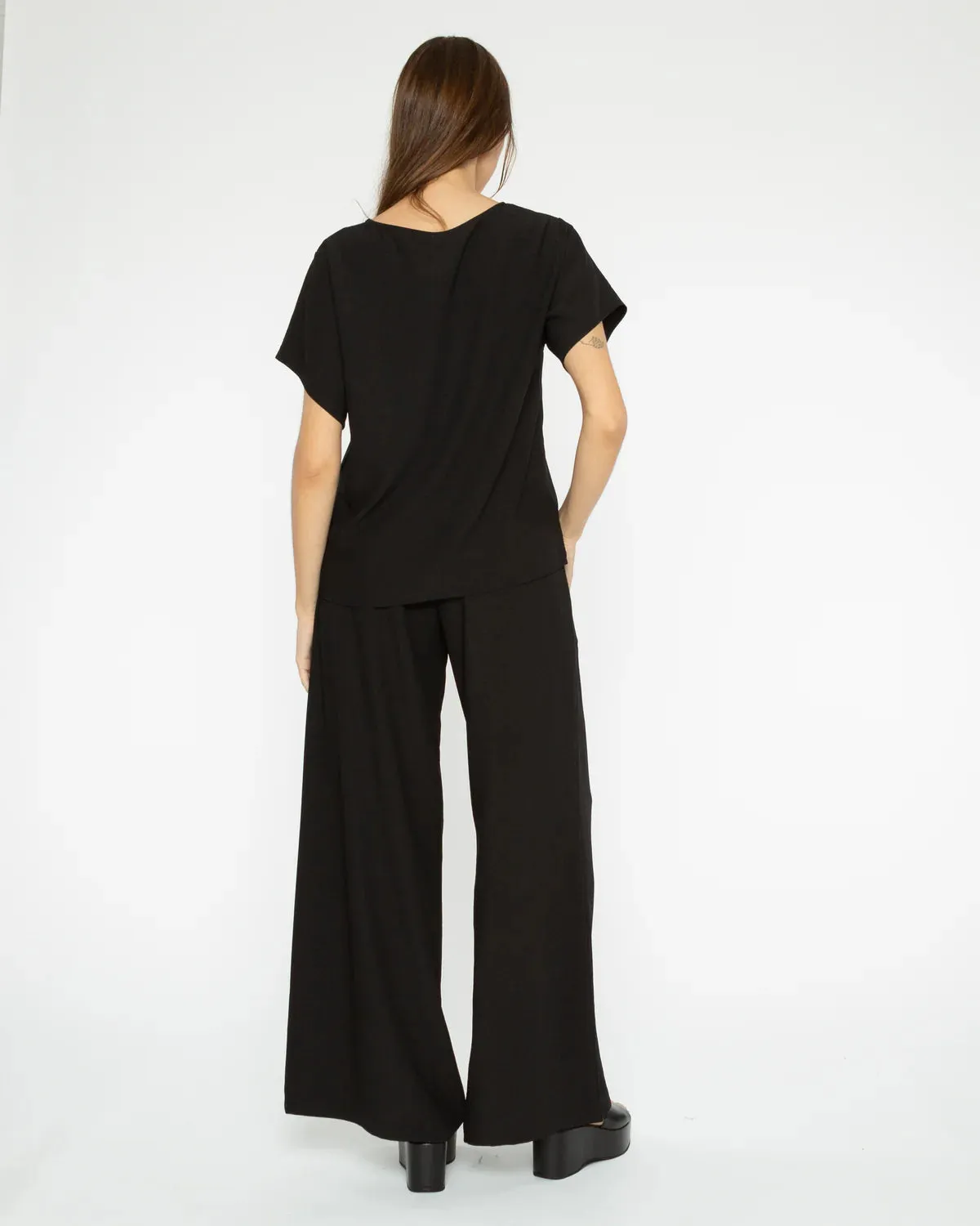 Ripley Rader Black Satin Crepe Yacht Pant