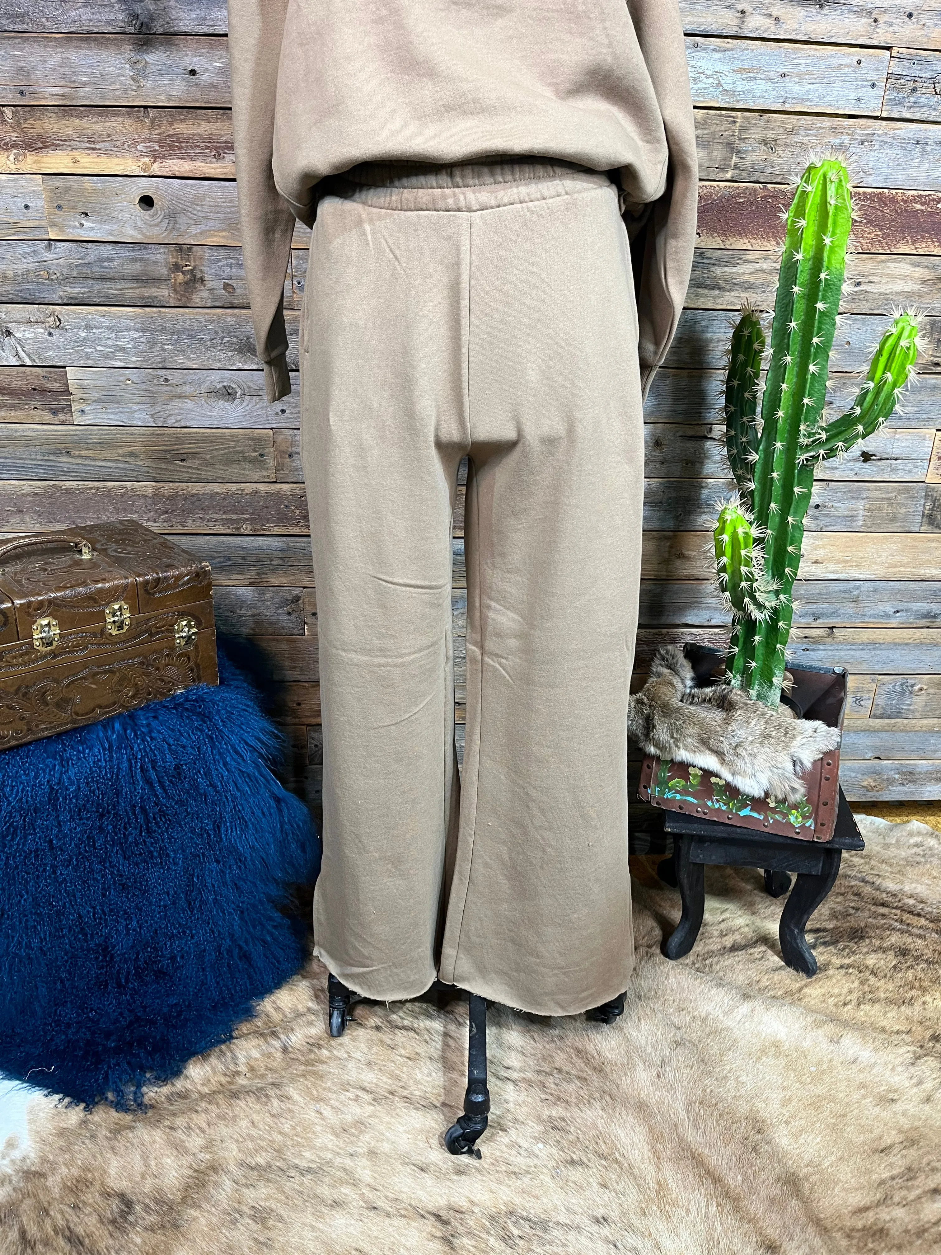 Risen Soft Knit Wide Leg with Slits Lounge Pants