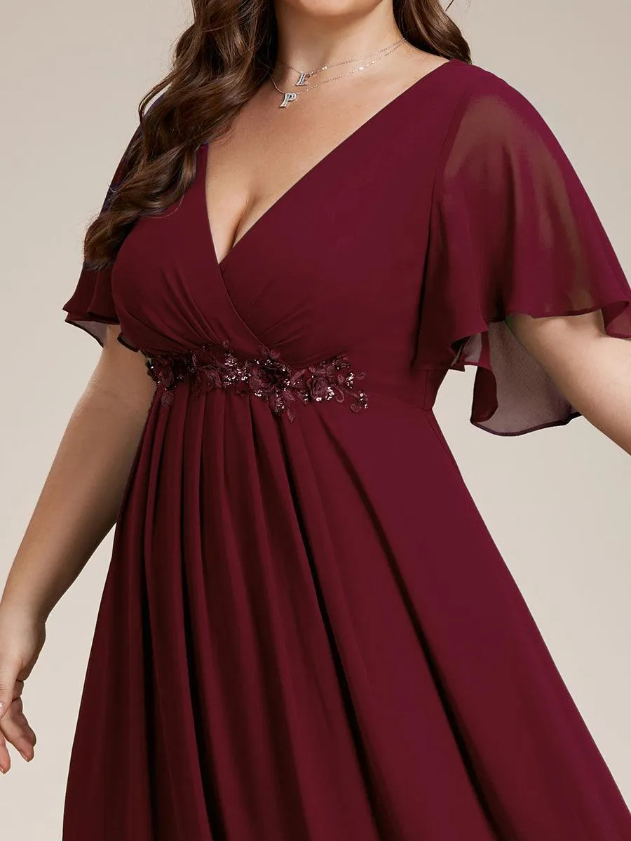 Robe de soirée Grande élégante en mousseline de soie avec manches flottantes