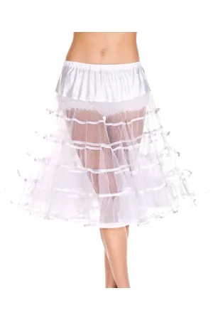 Rock n Roll 1950's Retro Long Layered Tulle Petticoat