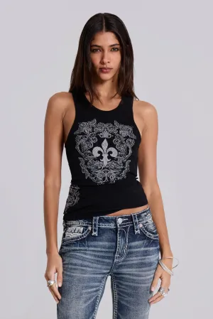 Rock Revival Black Fleur De Lis Vest