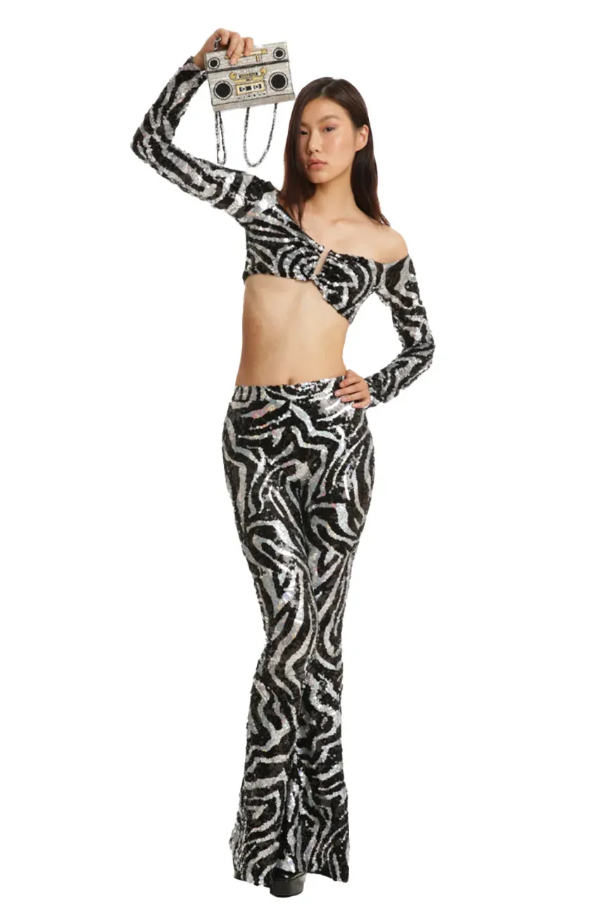 Rockstar Zebra Crop Top
