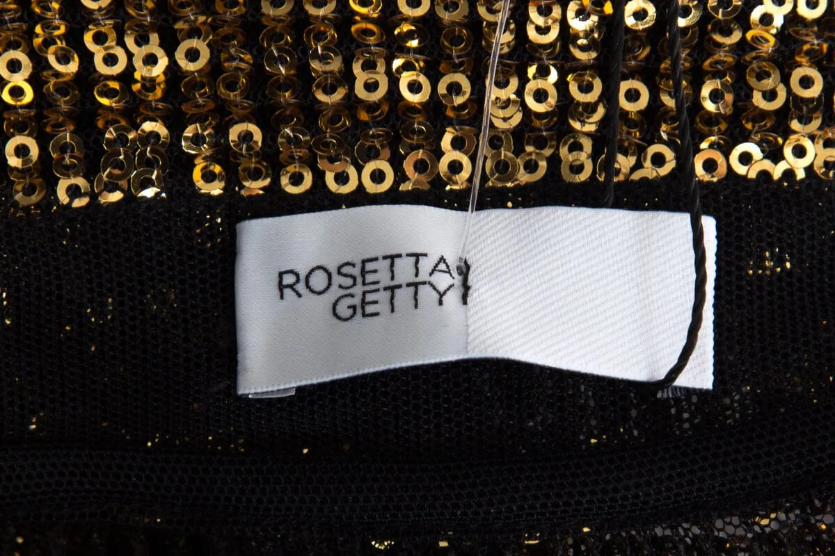 Rosetta Getty Gold Fully Sequin Blouse SZ M NWT