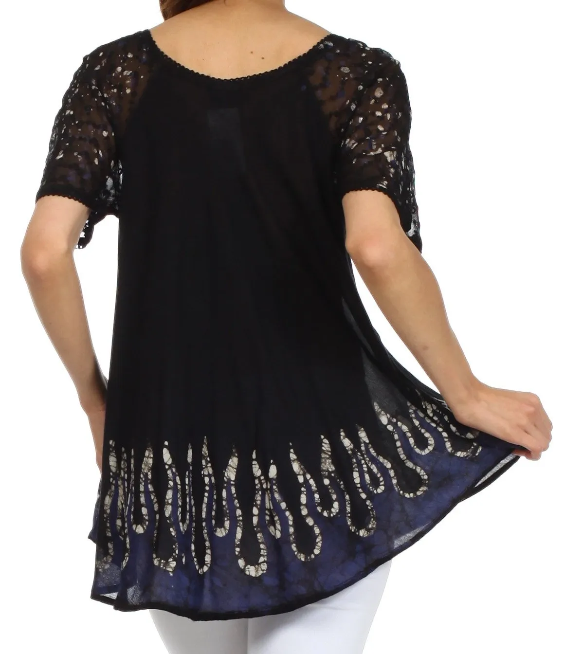 Sakkas New Spirit Batik Relaxed Fit Blouse