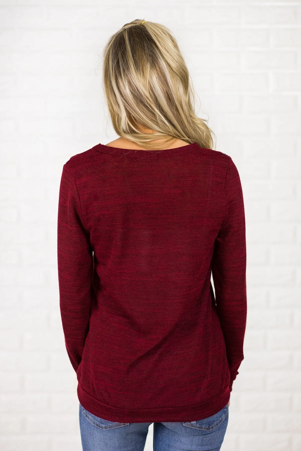 Sassy in Sequins Top ~ Cranberry