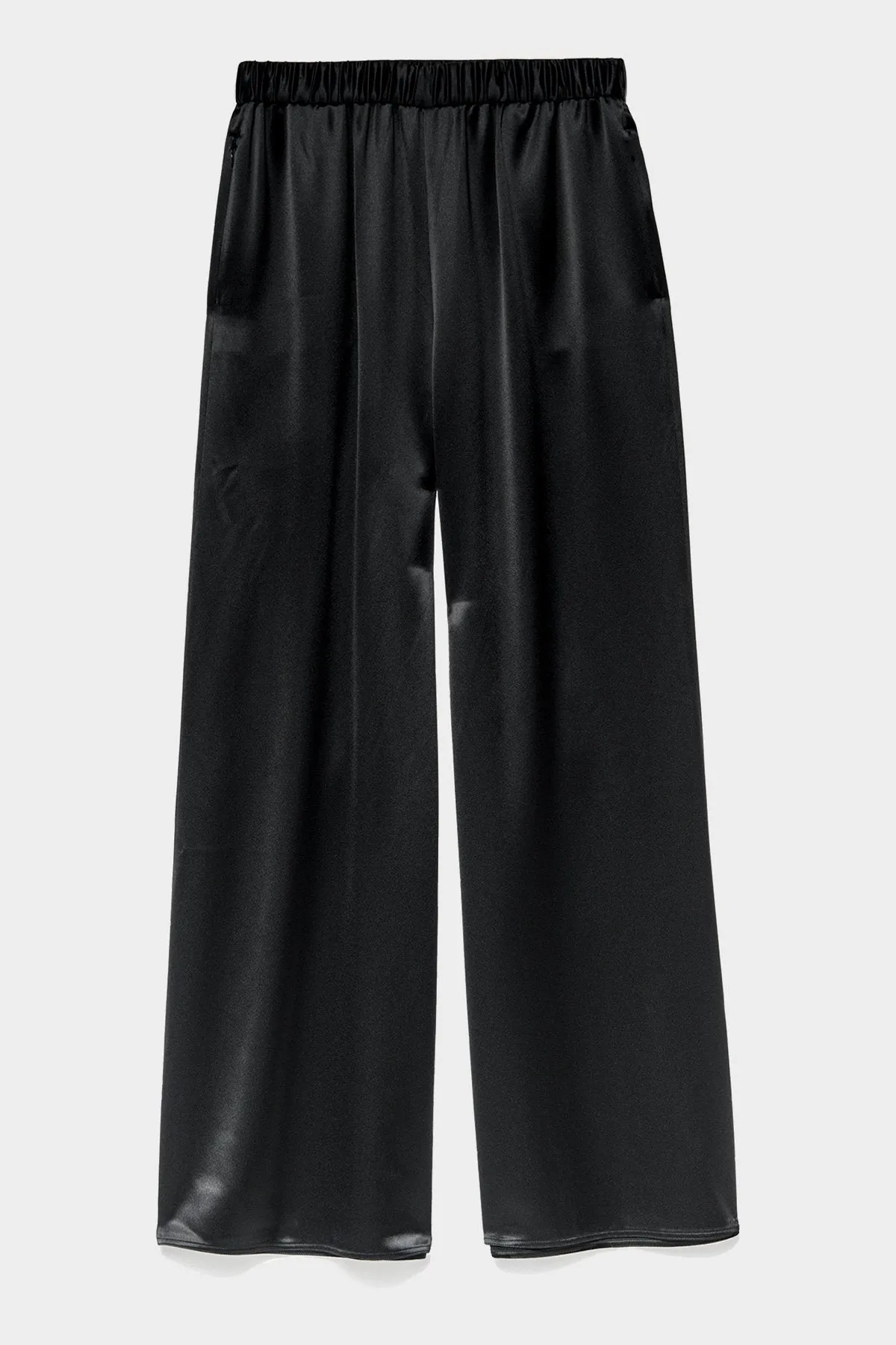 Satin PJ Pant in Noir