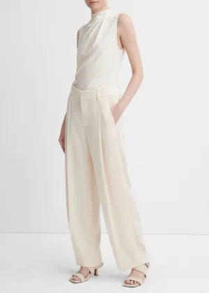 Satin Wide Leg Pant (Enoki)