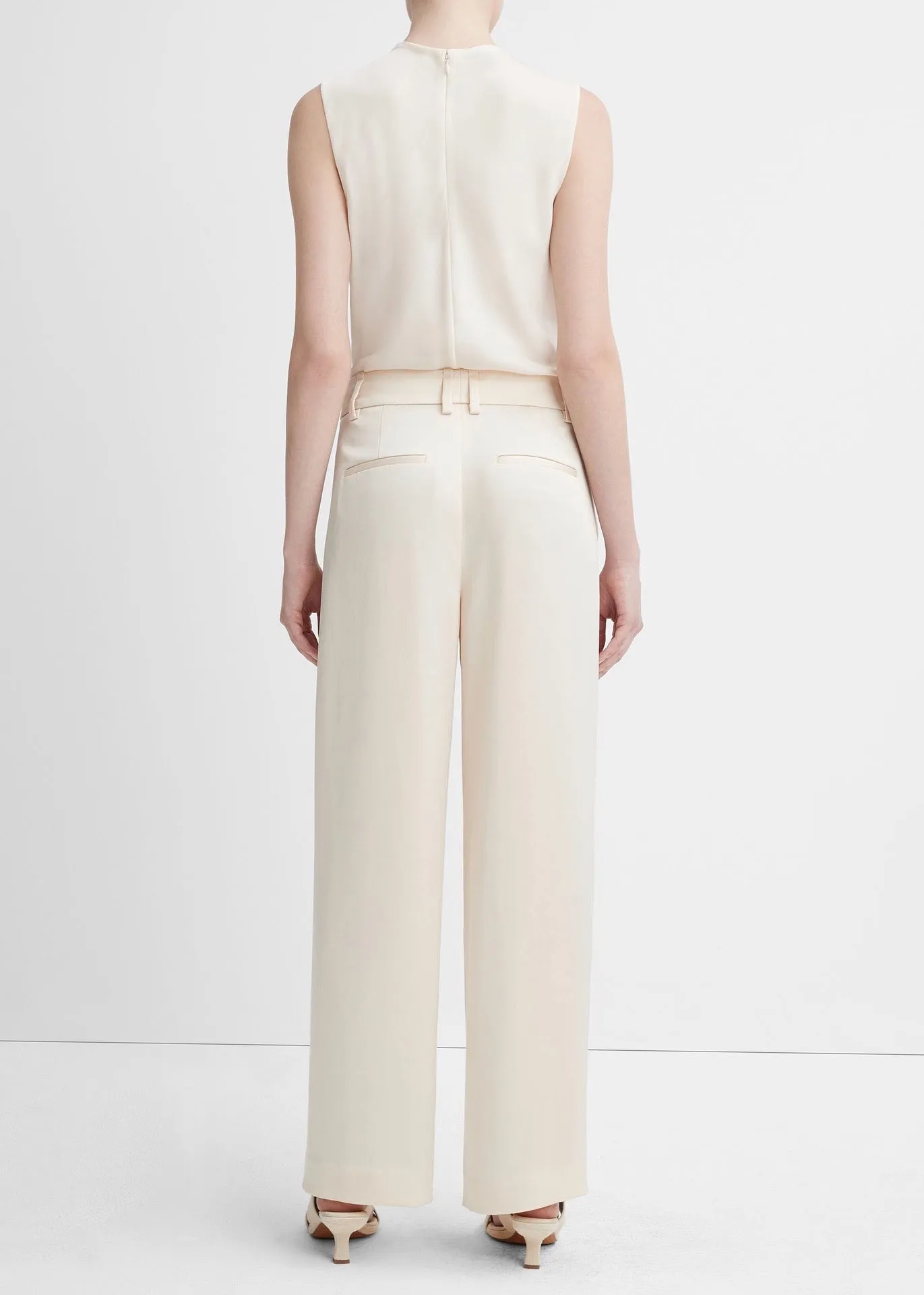 Satin Wide Leg Pant (Enoki)