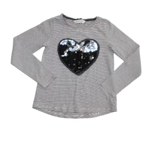 Sequin Heart Long Sleeved Top