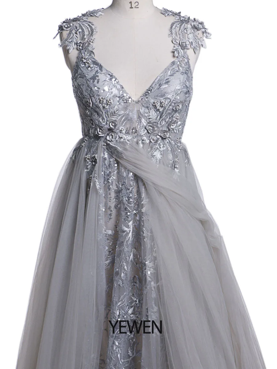 Sequin Lace Beaded Evening Dresses Prom Dress Elegant Sleeveless Maxi Dress Maternity Photography Gowns