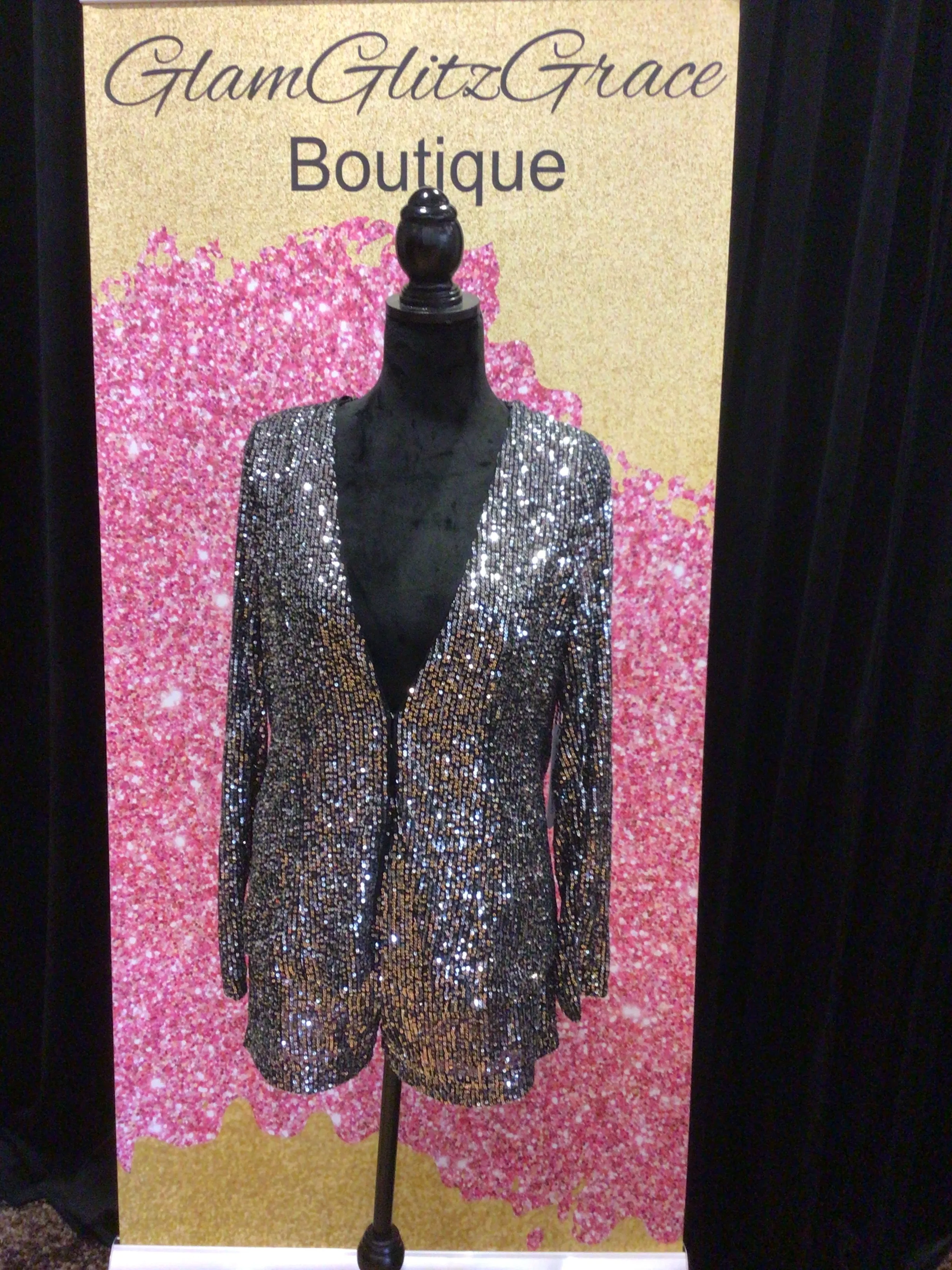 Sequin Short Set