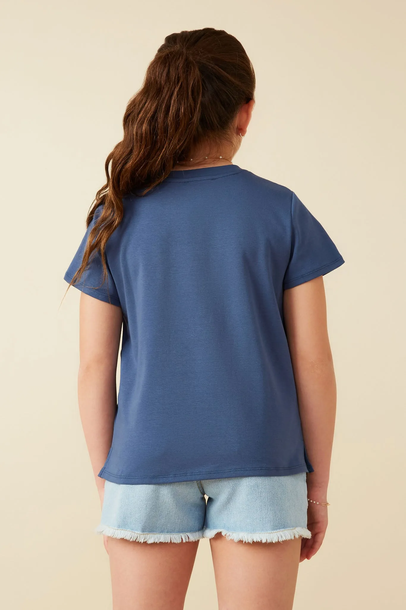 Sequin Star Patch Knit T Shirt