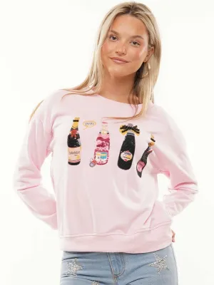Sequin Triple Champagne Top-Pink