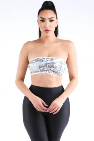 Sequin Tube Tank Top