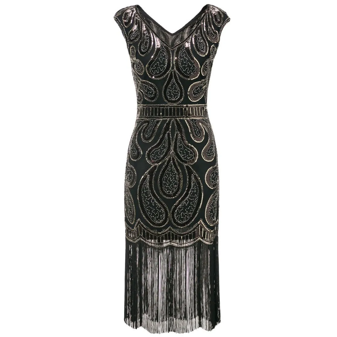Sequined Flapper Dresses Downton Abbey Ehearsal Party 20s Vintage|JaosWish