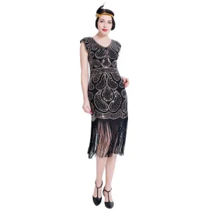 Sequined Flapper Dresses Downton Abbey Ehearsal Party 20s Vintage|JaosWish