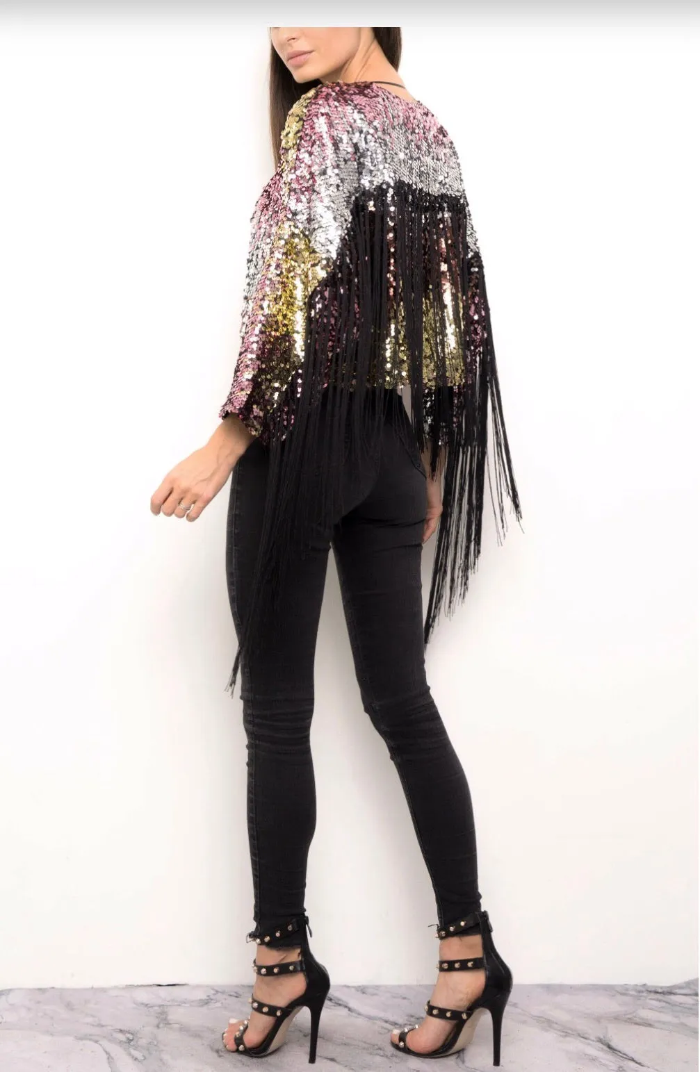Sequins Fringe Jacket