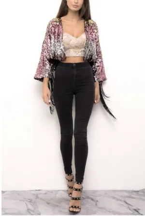 Sequins Fringe Jacket