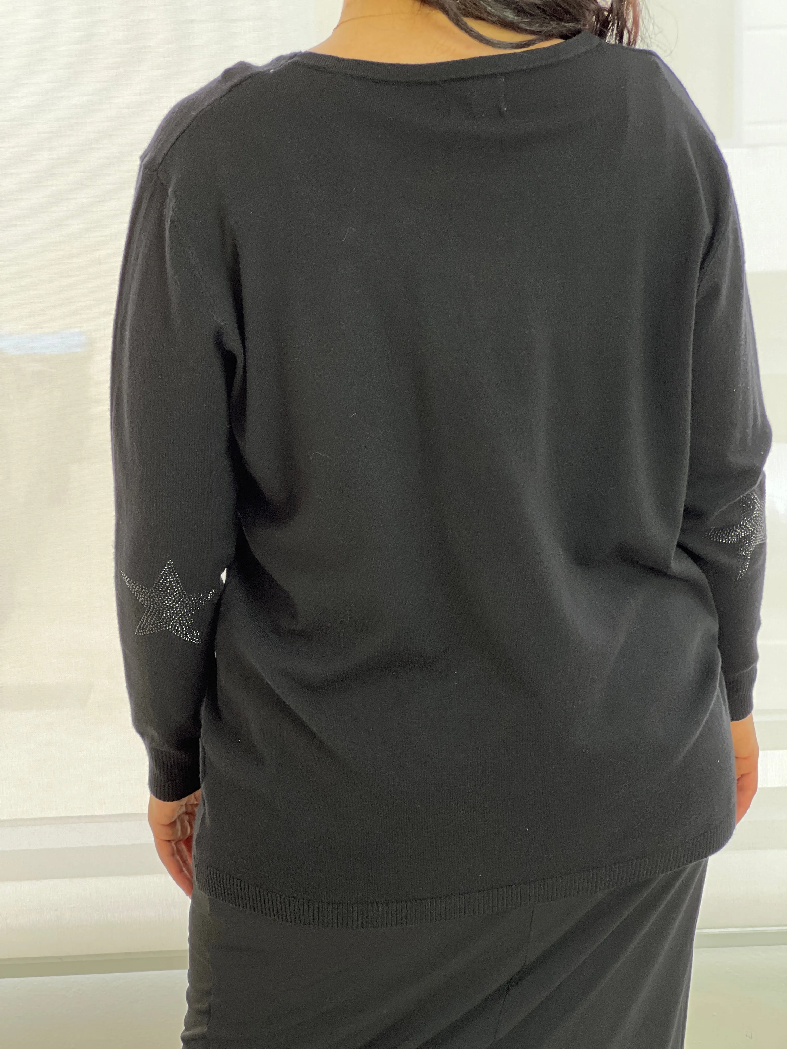 Shayla Black Rhinestone Knit Jumper