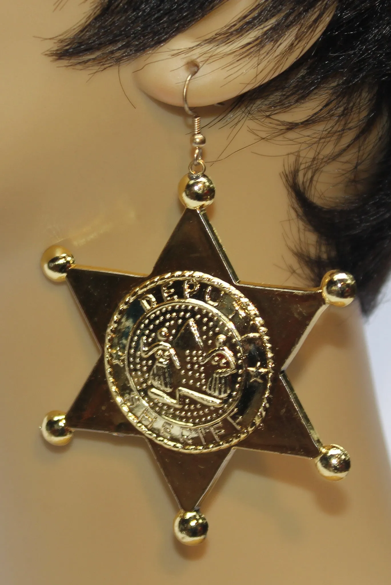 Sheriff Badge Earrings