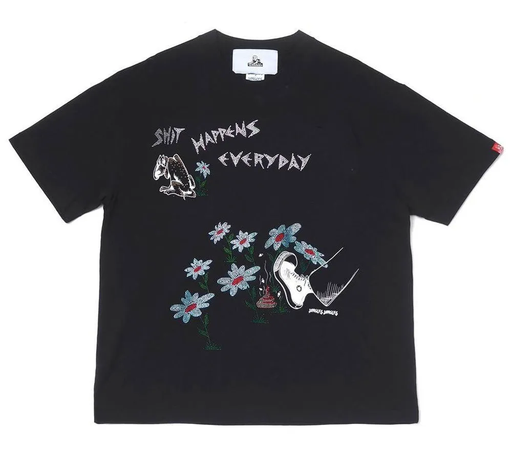 SHIT HAPPENS RHINESTONE SS TEE