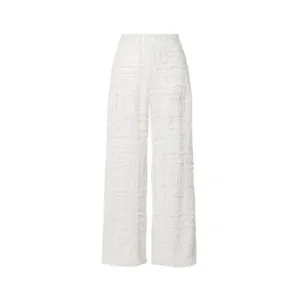 Silk Chiffon Embellished Wide Leg Pants