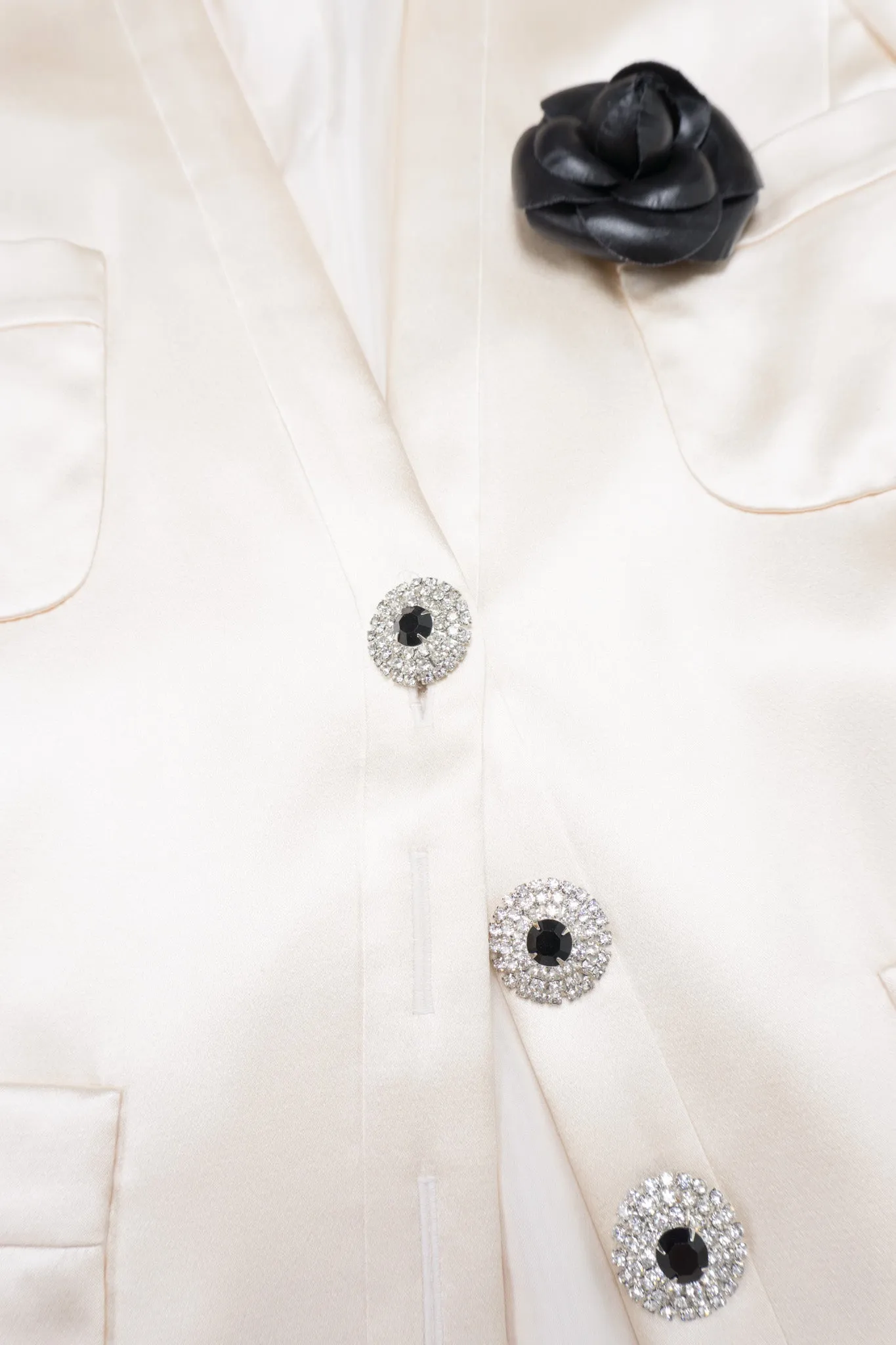 Silk Satin Camellia Jacket