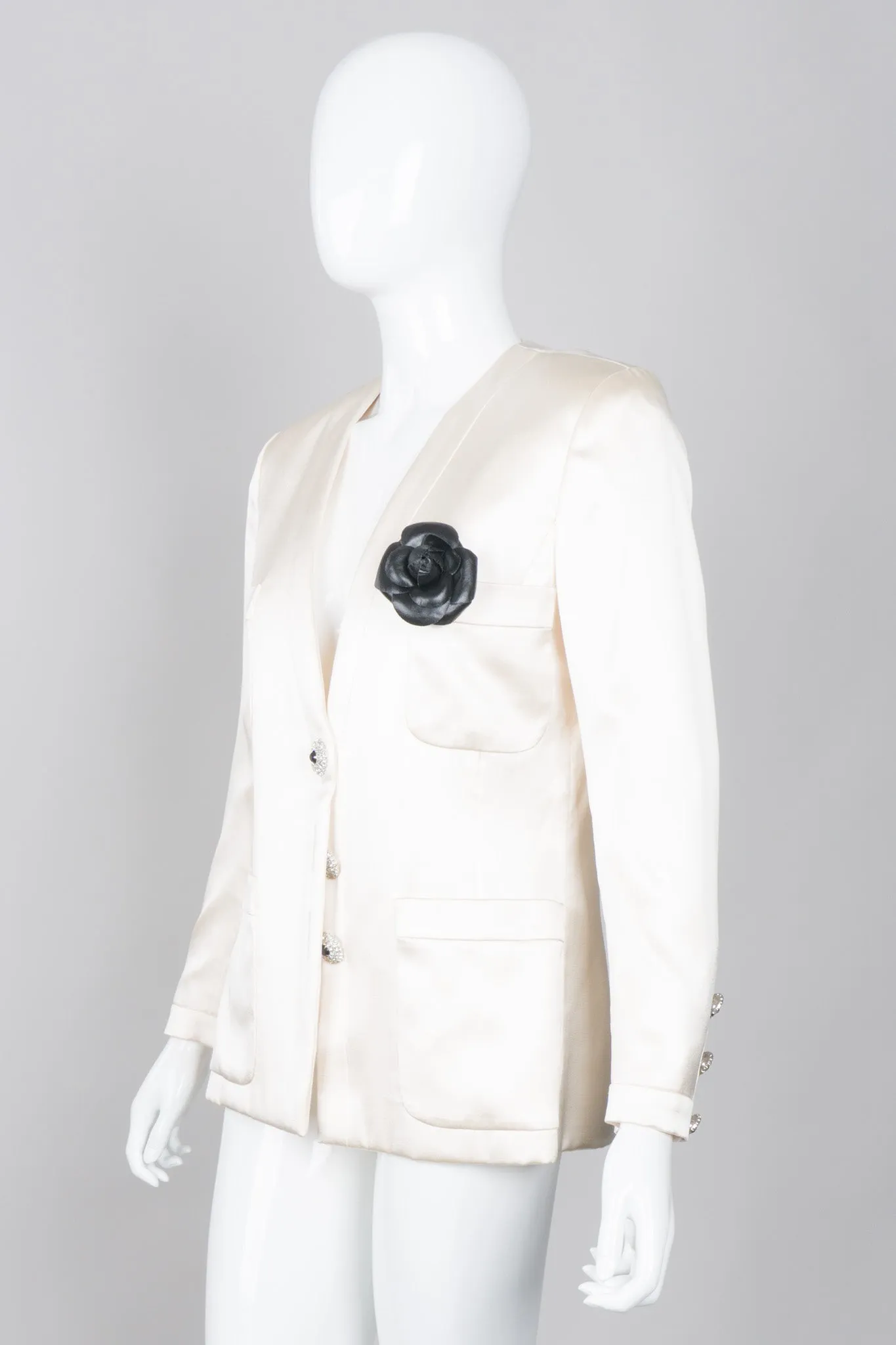 Silk Satin Camellia Jacket