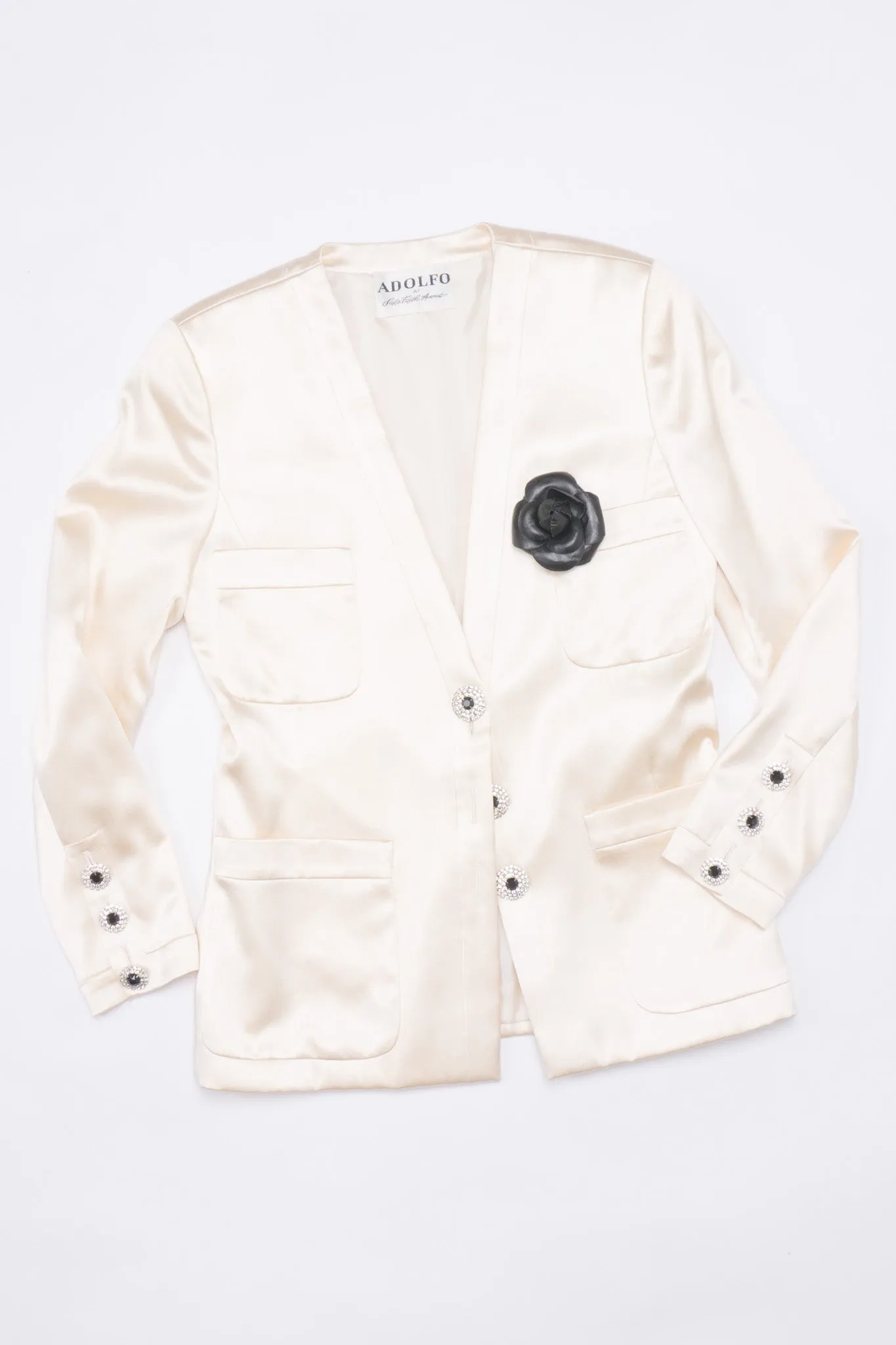 Silk Satin Camellia Jacket